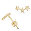 Three Star Stud Earrings in 14K Yellow Gold (MDR210162)
