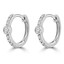 1/7 CTW Round Diamond Bezel Huggie Earrings in 14K White Gold (MDR210167)