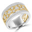 1 CTW Round Diamond Vintage Cocktail Ring in 14K Two-Tone Gold (MDR210171)