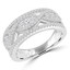 3/4 CTW Round Diamond Vintage Cocktail Ring in 14K White Gold (MDR210172)