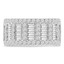 1 4/5 CTW Baguette Diamond Multi-row Cocktail Ring in 14K White Gold (MDR210174)