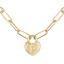 Heart Lock Necklace in 14K Yellow Gold (MDR210179)
