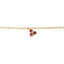 1/7 CTW Round Red Ruby Triangle Cluster Necklace in 14K Yellow Gold (17" Chain) (MDR210181)