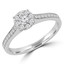 1/3 CTW Round Diamond Promise Cluster Engagement Ring in 14K White Gold (MDR190097)