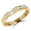 1/4 CTW Round Diamond Semi-Eternity Wedding Band Ring in 14K Yellow Gold (MDR140068)