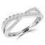 1/3 CTW Round Diamond Cocktail Ring in 14K White Gold (MDR140071)