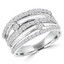 3/4 CTW Round Diamond Cocktail Ring in 14K White Gold (MDR140073)