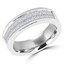 1 1/20 CTW Princess Diamond Two-Row Semi-Eternity Wedding Band Ring in 14K White Gold (MDR140078)