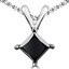 Black Diamond Pendant White Gold | Majesty Diamonds