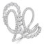 1 1/2 CTW Round Diamond Three-row Spiral Cocktail Ring in 18K White Gold (MDR220002)