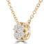 1/3 CTW Round Diamond Cluster Necklace in 18K Yellow Gold (MDR220012)