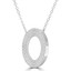 2/3 CTW Round Diamond Three-row Circle Necklace in 18K White Gold (MDR220017)