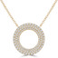 2/3 CTW Round Diamond Three-row Circle Necklace in 18K Yellow Gold (MDR220022)