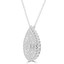 2 1/4 CTW Round Diamond Teardrop Halo Cluster Necklace in 18K White Gold (MDR220023)