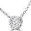 1/4 CTW Round Diamond Halo Necklace in 18K White Gold (MDR220024)