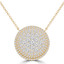 2 1/4 CTW Round Diamond Double Halo Cluster Necklace in 18K Yellow Gold (MDR220025)