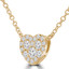 3/8 CTW Round Diamond Heart Cluster Necklace in 18K Yellow Gold (MDR220030)