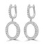 4/5 CTW Round Diamond Circle Drop/Dangle Earrings in 18K White Gold (MDR220044)