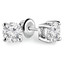 5/8 CTW Round Diamond 4-Prong Stud Earrings in 14K White Gold (MD220036)