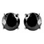 3/8 CTW Round Black Diamond 4-Prong Stud Earrings in 14K White Gold (MD220043)