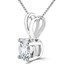 1/6 CT Round Diamond Solitaire Pendant Necklace in 14K White Gold (MD180382)