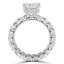 4 1/2 CTW Princess Diamond Full-Eternity Hidden Princess Halo Engagement Ring in 18K White Gold **SIZE 5.75 Not Sizeable** (MD220083)