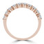 2/3 CTW Round Diamond Shared Prong Semi-Eternity Anniversary Wedding Band Ring in 14K Rose Gold (MD220095)