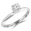 1/3 CT Round Diamond High Set Promise Solitaire Engagement Ring in 10K White Gold (MD220099)