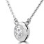 1 1/2 CT Round Diamond Bezel Set Solitaire Necklace in 18K White Gold (MD220128)