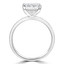 2 1/4 CTW Princess Diamond Solitaire with Accents Engagement Ring in 18K White Gold (MD220178)