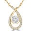 3/5 CTW Round Diamond Fancy Pendant Necklace in 14K Yellow Gold (MD170365)