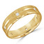 6 MM Diamond Mens Wedding Band in Yellow Gold (MDVB0963)