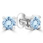 4/5 CTW Round Blue Topaz Solitaire Stud Earrings in 14K White Gold (MDR220093)