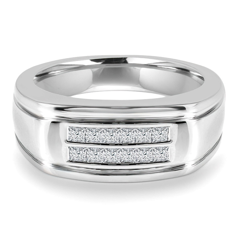 Mens Diamond Wedding Rings White Gold | Majesty Diamonds