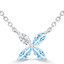 3/8 CTW Marquise Blue Topaz Floral Necklace in 14K White Gold (MDR220183)