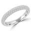 1 1/10 CTW Round Diamond Semi-Eternity Wedding Band Ring in 14K White Gold (MD170328)