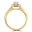 1/2 CTW Round Diamond Halo Engagement Ring in 14K Yellow Gold with Accents (MD200231)