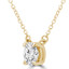 2/3 CT Round Diamond 4-Prong Solitaire Necklace in 14K Yellow Gold (MD220180)