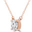 3/5 CT Round Diamond 4-Prong Solitaire Necklace in 14K Rose Gold (MD220182)