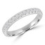 1/2 CTW Round Diamond 3/4 Way Semi-Eternity Anniversary Wedding Band Ring in 14K White Gold (MD220186)