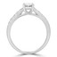 1 1/8 CTW Oval Diamond Trellis Solitaire with Accents Engagement Ring in 14K White Gold (MD220193)