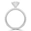 1 2/3 CTW Cushion Diamond Solitaire with Accents Engagement Ring in 14K White Gold (MD220200)