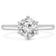 1 1/20 CT Round Diamond Trellis Solitaire Engagement Ring in 14K White Gold (MD220217)