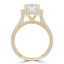 3 2/3 CTW Round Diamond Trellis Halo Engagement Ring in 14K Yellow Gold (MD220219)