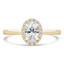 1/2 CTW Oval Diamond Oval Halo Engagement Ring in 14K Yellow Gold (MD220223)
