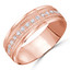 7 MM Diamond Mens Wedding Band in Rose Gold (MDVB0888)