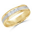 6 MM Diamond Mens Wedding Band in Yellow Gold (MDVB0944)