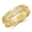 6 MM Diamond Mens Wedding Band in Yellow Gold (MDVB0951)