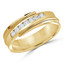 7 MM Diamond Mens Wedding Band in Yellow Gold (MDVB0969)