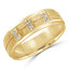 7 MM Diamond Mens Wedding Band in Yellow Gold (MDVB0994)